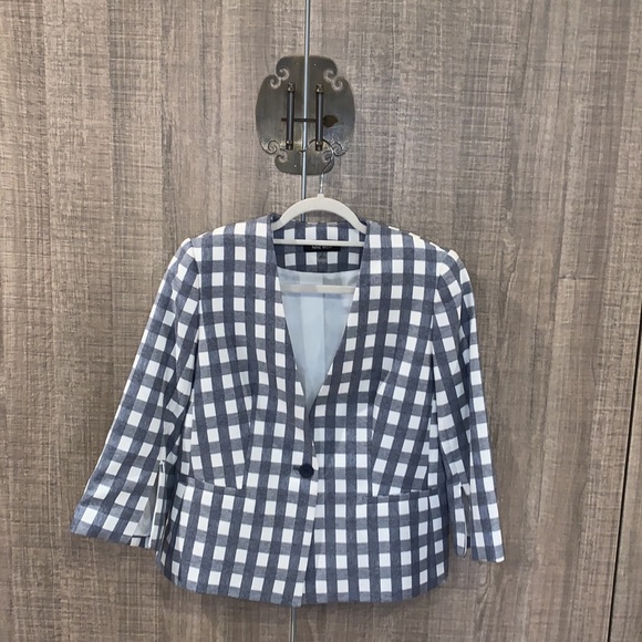 Nine West Jackets & Blazers - Nine‎ West Women's Single-Button Checked Blazer
